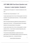 QMB 3200 Exam PACKAGE DEAL QUESTIONS WITH 100&percnt; CORRRECT ANSWERS &vert; LATEST UPDATE &vert; VERIFIED AND APPROVED 