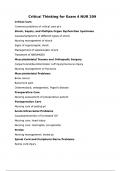 Critical Thinking for Exam 4 NUR 209