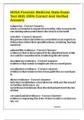 HOSA Forensic Medicine State Exam Test With 100&percnt; Correct And Verified Answers