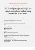2024 Newest&vert;Pediatric Burns&vert;2024-2025 most recent update&vert;Comprehensive questions and verified answers&sol;accurate solutions&vert;Already graded A&plus;&vert;Get it 100&percnt; correct&period;