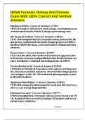 HOSA Forensic History And Careers Exam With 100&percnt; Correct And Verified Answers