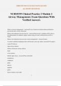 NURS5355 Clinical Practice 2 Module 2 Airway Management&period; Exam Questions With Verified Answers