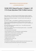 NURS 5355 Clinical Practice 2&comma; Module 1&comma; NP UTA Exam Questions With Verified Answers