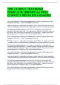 THE CE SHOP TEST BANK COMPLETE QUESTIONS WITH CORRECT DETAILED ANSWERS 
