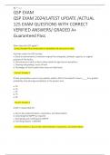 QSP EXAM 2024&sol;LATEST UPDATE &sol;ACTUAL  125 EXAM QUESTIONS WITH CORRECT  VERIFIED ANSWERS&sol; GRADED A&plus;  Guaranteed Pass