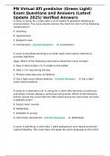 PN Virtual ATI predictor &lpar;Green Light&rpar; Exam Questions and Answers &lpar;Latest Update 2025&rpar; Verified Answers