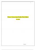 Women&rsquo;s Gynecologic Health&comma; Third Edition Test Bank