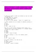 AMCA PATIENT CARE ASSISTANT EXAM REVIEW QUESTIONS WITH COMPLETE ANSWERS