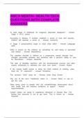 AMCA MENTAL HEALTH TECH QUESTIONS WITH COMPLETE ANSWERS&period;
