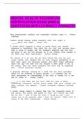 MENTAL HEALTH TECHNICIAN CERTIFICATION EXAM &lpar;AMCA&rpar; QUESTIONS WITH CORRECT ANSWERS