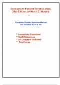 Solution Manual for Concepts in Federal Taxation 2022&comma; 29th Edition by Kevin E&period; Murphy&comma; Chapter 1-16 &vert; All Chapters 