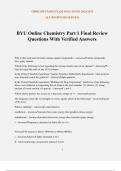 BYU Online Chemistry Part 1 Final Review Questions With Verified Answers