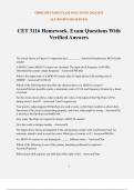 CET 3116 Homework&period; Exam Questions With Verified Answers