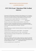 CET 3116 Exam 1 Questions With Verified Answers