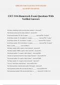 CET 3116 Homework Exam Questions With Verified Answers