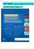 TEST BANK&colon; Textbook Of Diagnostic Microbiology  7th Edition By Mahon Chapters 1 - 41