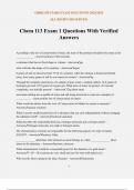 Chem 113 Exam 1 Questions With Verified Answers