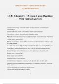 GCU- Chemistry 113 Exam 1 prep Questions With Verified Answers