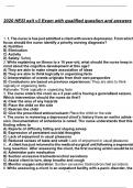 2020 HESI exit v3 Exam with qualified question and answers
