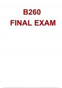 B260 FINAL EXAM