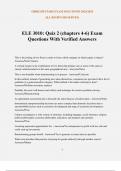 ELE 3010&colon; Quiz 2 &lpar;chapters 4-6&rpar; Exam Questions With Verified Answers
