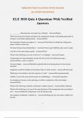 ELE 3010 Quiz 4 Questions With Verified Answers
