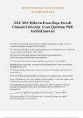 ELE 3010 Bundled Exam 100&percnt; Verified&period;