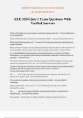 ELE 3010 Quiz 3 Exam Questions With Verified Answers