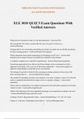 ELE 3010 QUIZ 5 Exam Questions With Verified Answers