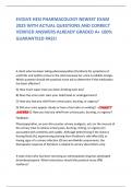EVOLVE HESI PHARMACOLOGY NEWEST EXAM 2025 WITH ACTUAL QUESTIONS AND CORRECT VERIFIED ANSWERS ALREADY GRADED A&plus; 100&percnt; GUARANTEED PASS&excl;           