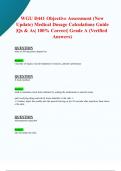 WGU D441 Objective Assessment &lpar;New 2025&sol; 2026 Update&rpar; Medical Dosage Calculations Guide &vert; Qs & As&vert; Grade A&vert; 100&percnt; Correct &lpar;Verified Answers&rpar;
