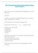 TCI &lpar;Therapeutic Crisis Intervention&rpar; Exam 100&percnt; Correct