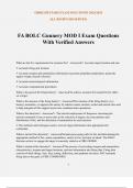 FA BOLC Gunnery MOD I Exam Questions With Verified Answers