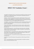 HMGT 3311 Vocabulary Exam 1