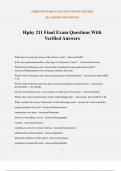 Hphy 211 Final Exam Questions With Verified Answers