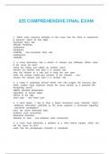 325 COMPREHENSIVE FINAL EXAM