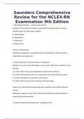 Saunders Comprehensive Review for the NCLEX-RN Examination 9th Edition