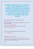 FLORIDA CORE PEST EXAM VERSION 1  AND 2 EXAM 2025 WITH ACTUAL  CORRECT QUESTIONS AND VERIFIED  DETAILED ANSWERS &vert;FREQUENTLY  TESTED QUESTIONS AND SOLUTIONS  &vert;ALREADY GRADED A&plus;&vert;BRAND  NEW&excl;&excl;&vert;GUARANTEED PASS&vert;LATEST  UPDATE