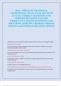 ISSA- STRENGTH TRAINING & CONDITIONING FINAL EXAM 2025 WITH  ACTUAL CORRECT QUESTIONS AND  VERIFIED DETAILED ANSWERS  &vert;FREQUENTLY TESTED QUESTIONS AND  SOLUTIONS &vert;ALREADY GRADED A&plus;&vert;BRAND  NEW&excl;&excl;&vert;GUARANTEED PASS&vert;LATEST UPDATE