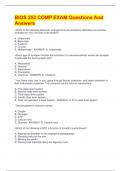 BIOS 252 COMP EXAM Questions And  Answers