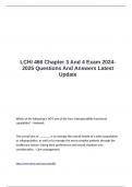 LCHI 466 Chapter 3 And 4 Exam 2024-2025 Questions And Answers Latest Update