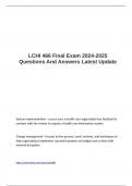 LCHI 466 Final Exam 2024-2025 Questions And Answers Latest Update