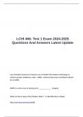 LCHI 466 Test 1 Exam 2024-2025 Questions And Answers Latest Update