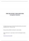 HIM 200 EXAM 2 2024-2025 With Complete Solution