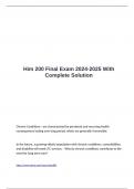 Him 200 Final Exam 2024-2025 With Complete Solution