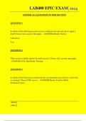LAB400 EPIC EXAM QUESTIONS AND ANSWERS 2025