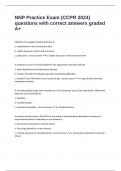NNP Practice Exam &lpar;CCPR 2024&rpar; questions with correct answers graded A&plus;