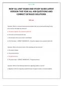 NCSF ALL UNIT EXAM AND STUDY GUIDE LATEST VERSION THIS YEAR ALL 400 QUESTIONS AND CORRECT DETAILED SOLUTIONS  