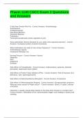 Pharm 1140 CSCC Exam 2 Questions and Answers