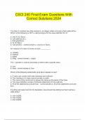  CSCI 240 Final Exam Questions With Correct Solutions 2024